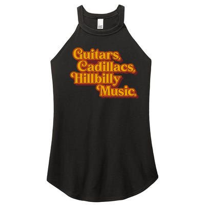 Guitars Lyrics Dwight Yoakam Tribute Women’s Perfect Tri Rocker Tank