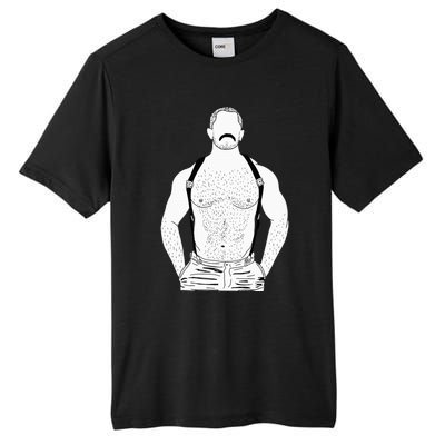 G.A.Y Leather Daddy Man Bear Kink Fetish Bdsm Mustache Tall Fusion ChromaSoft Performance T-Shirt