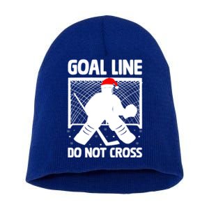 Goal Line Do Not Cross Santa Goalkeeper Christmas Goalie Meaningful Gift Short Acrylic Beanie