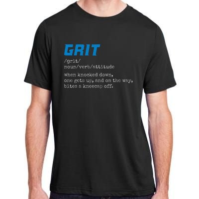 Grit Lions Definition Funny Detroit City Adult ChromaSoft Performance T-Shirt