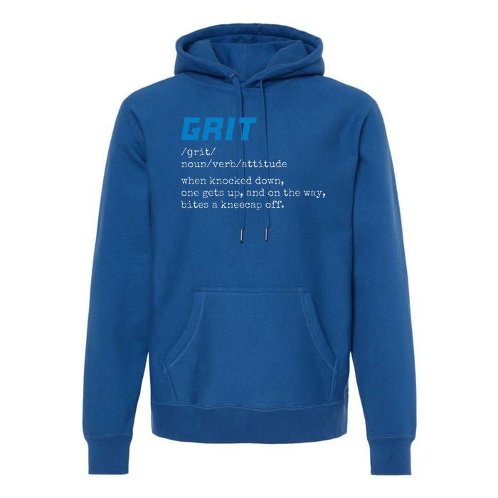 Grit Lions Definition Funny Detroit City Premium Hoodie