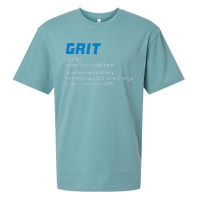 Grit Lions Definition Funny Detroit City Sueded Cloud Jersey T-Shirt