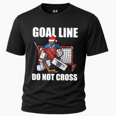 Goal Line Do Not Cross Santa Goalkeeper Christmas Goalie Gift Performance Shirt