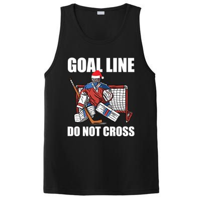 Goal Line Do Not Cross Santa Goalkeeper Christmas Goalie Gift PosiCharge Competitor Tank