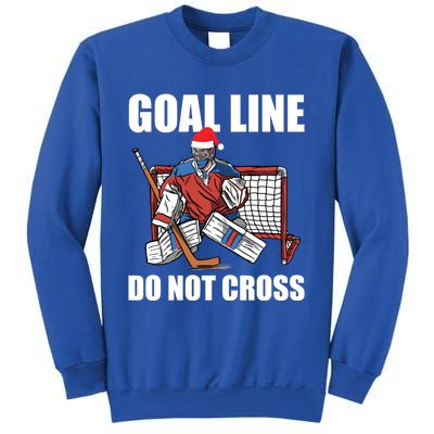 Goal Line Do Not Cross Santa Goalkeeper Christmas Goalie Gift Sweatshirt