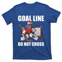 Goal Line Do Not Cross Santa Goalkeeper Christmas Goalie Gift T-Shirt