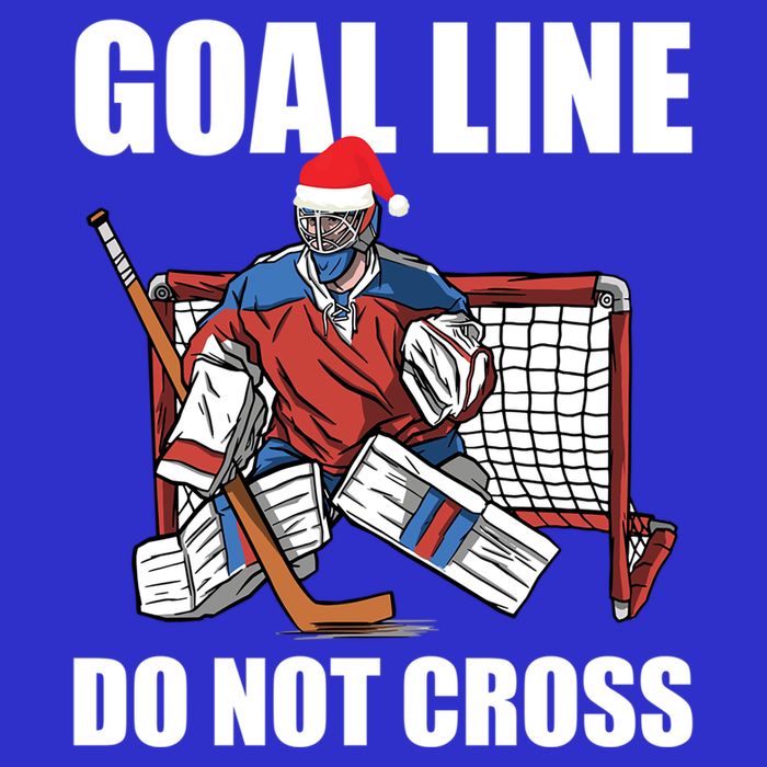 Goal Line Do Not Cross Santa Goalkeeper Christmas Goalie Gift Tall T-Shirt