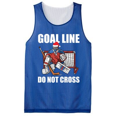 Goal Line Do Not Cross Santa Goalkeeper Christmas Goalie Gift Mesh Reversible Basketball Jersey Tank