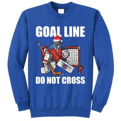 Goal Line Do Not Cross Santa Goalkeeper Christmas Goalie Gift Tall Sweatshirt