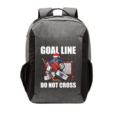 Goal Line Do Not Cross Santa Goalkeeper Christmas Goalie Gift Vector Backpack