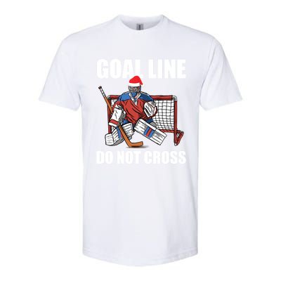 Goal Line Do Not Cross Santa Goalkeeper Christmas Goalie Gift Softstyle CVC T-Shirt