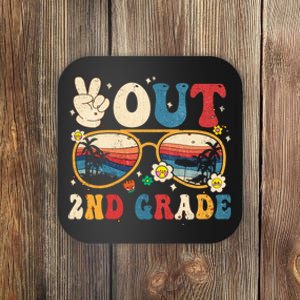 Groovy Last Day Of School Peace Out 2nd Grade Coaster