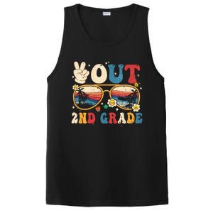 Groovy Last Day Of School Peace Out 2nd Grade PosiCharge Competitor Tank