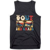 Groovy Last Day Of School Peace Out 2nd Grade Tank Top