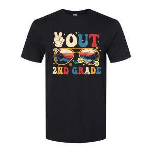 Groovy Last Day Of School Peace Out 2nd Grade Softstyle CVC T-Shirt