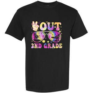 Groovy Last Day Of School Peace Out 2nd Grade Garment-Dyed Heavyweight T-Shirt