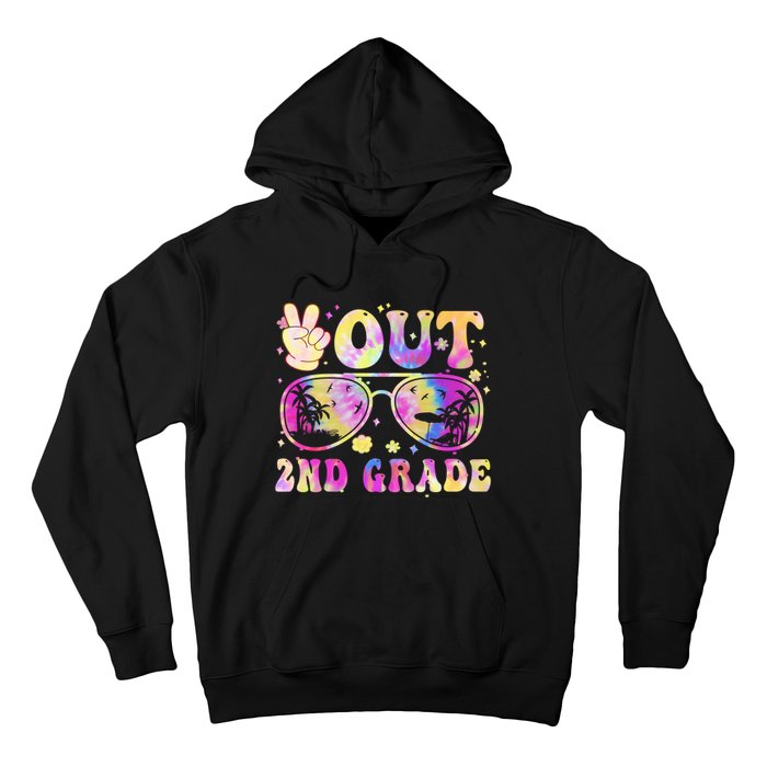 Groovy Last Day Of School Peace Out 2nd Grade Hoodie