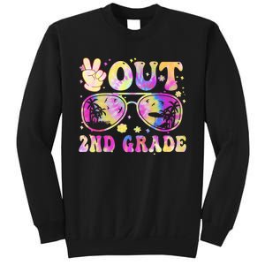 Groovy Last Day Of School Peace Out 2nd Grade Sweatshirt