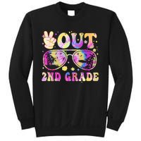 Groovy Last Day Of School Peace Out 2nd Grade Sweatshirt