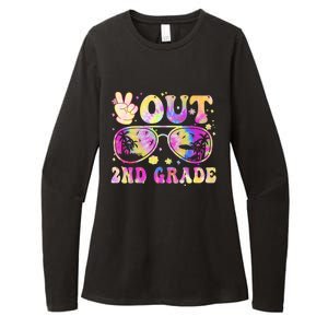 Groovy Last Day Of School Peace Out 2nd Grade Womens CVC Long Sleeve Shirt