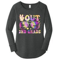 Groovy Last Day Of School Peace Out 2nd Grade Women's Perfect Tri Tunic Long Sleeve Shirt