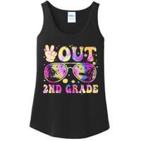 Groovy Last Day Of School Peace Out 2nd Grade Ladies Essential Tank