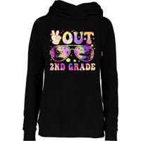 Groovy Last Day Of School Peace Out 2nd Grade Womens Funnel Neck Pullover Hood