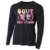 Groovy Last Day Of School Peace Out 2nd Grade Cooling Performance Long Sleeve Crew