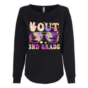 Groovy Last Day Of School Peace Out 2nd Grade Womens California Wash Sweatshirt