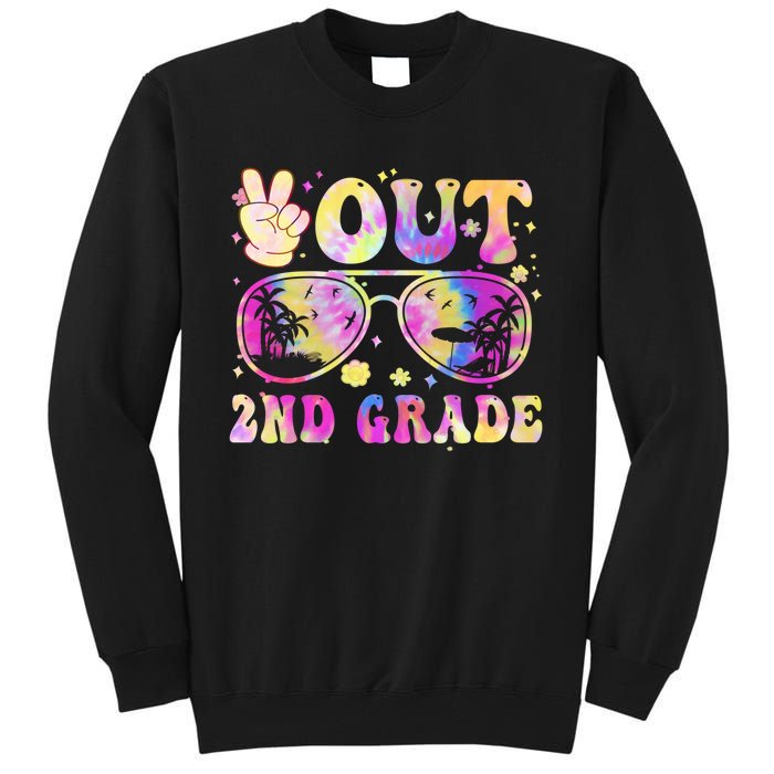 Groovy Last Day Of School Peace Out 2nd Grade Tall Sweatshirt