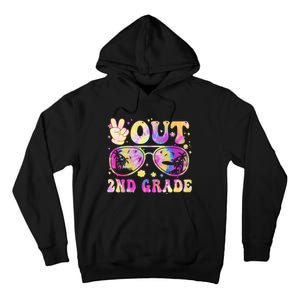 Groovy Last Day Of School Peace Out 2nd Grade Tall Hoodie