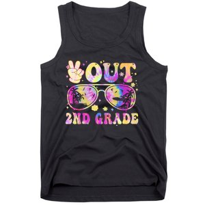 Groovy Last Day Of School Peace Out 2nd Grade Tank Top