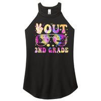 Groovy Last Day Of School Peace Out 2nd Grade Women's Perfect Tri Rocker Tank