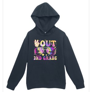 Groovy Last Day Of School Peace Out 2nd Grade Urban Pullover Hoodie