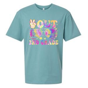 Groovy Last Day Of School Peace Out 2nd Grade Sueded Cloud Jersey T-Shirt