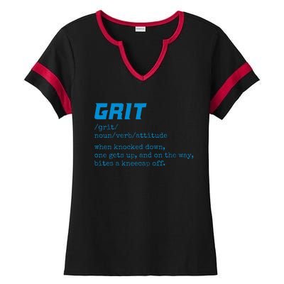 Grit Lions Definition Funny Detroit City Ladies Halftime Notch Neck Tee