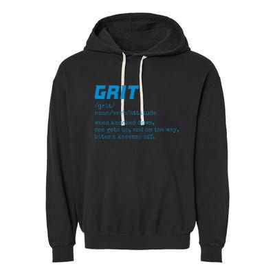 Grit Lions Definition Funny Detroit City Garment-Dyed Fleece Hoodie