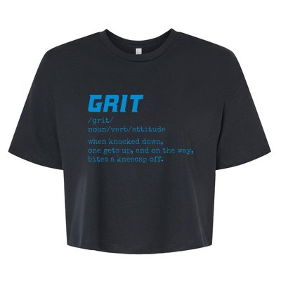 Grit Lions Definition Funny Detroit City Bella+Canvas Jersey Crop Tee