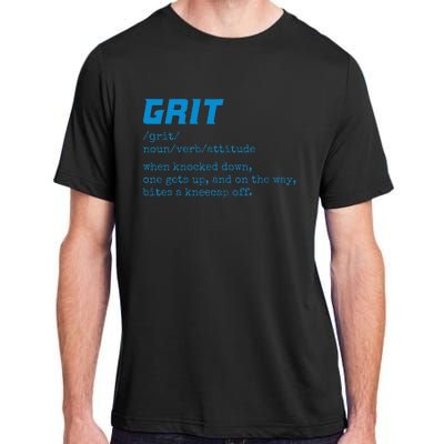 Grit Lions Definition Funny Detroit City Adult ChromaSoft Performance T-Shirt