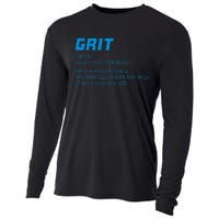 Grit Lions Definition Funny Detroit City Cooling Performance Long Sleeve Crew