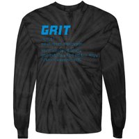 Grit Lions Definition Funny Detroit City Tie-Dye Long Sleeve Shirt