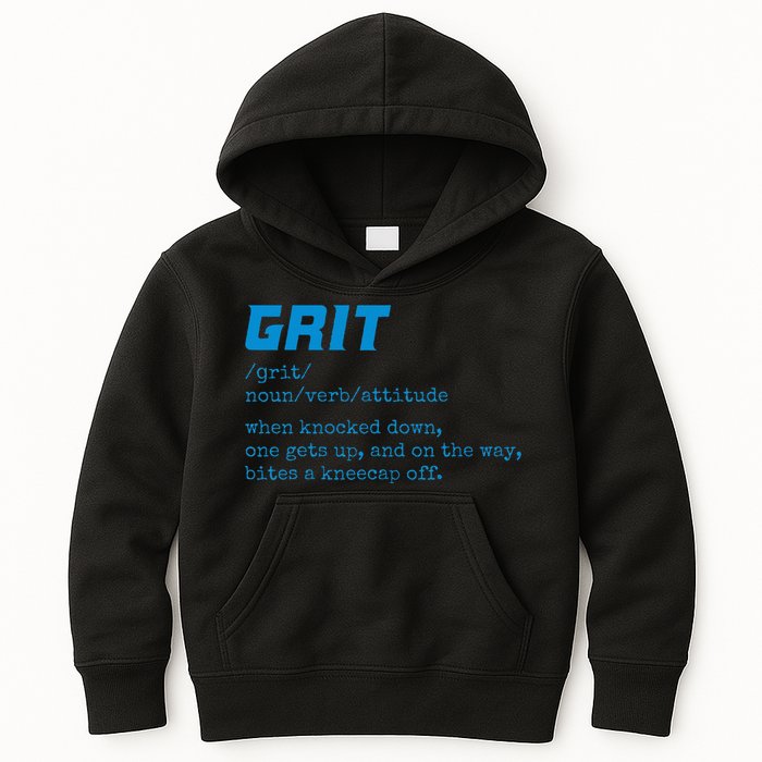 Grit Lions Definition Funny Detroit City Kids Hoodie