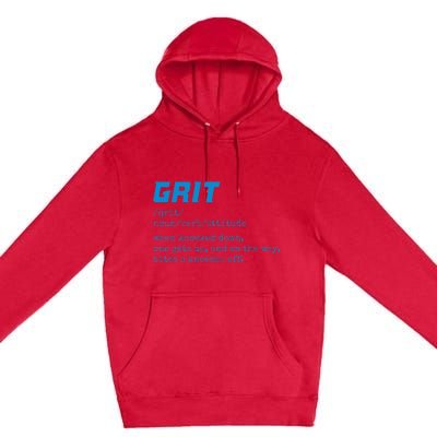 Grit Lions Definition Funny Detroit City Premium Pullover Hoodie