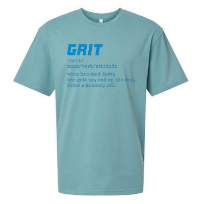 Grit Lions Definition Funny Detroit City Sueded Cloud Jersey T-Shirt