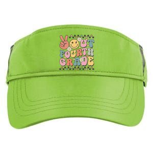 Groovy Last Day Of School 4th Grade Peace Out Fourth Grade Adult Drive Performance Visor