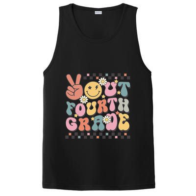 Groovy Last Day Of School 4th Grade Peace Out Fourth Grade PosiCharge Competitor Tank