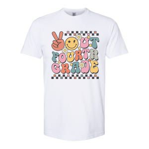 Groovy Last Day Of School 4th Grade Peace Out Fourth Grade Softstyle CVC T-Shirt