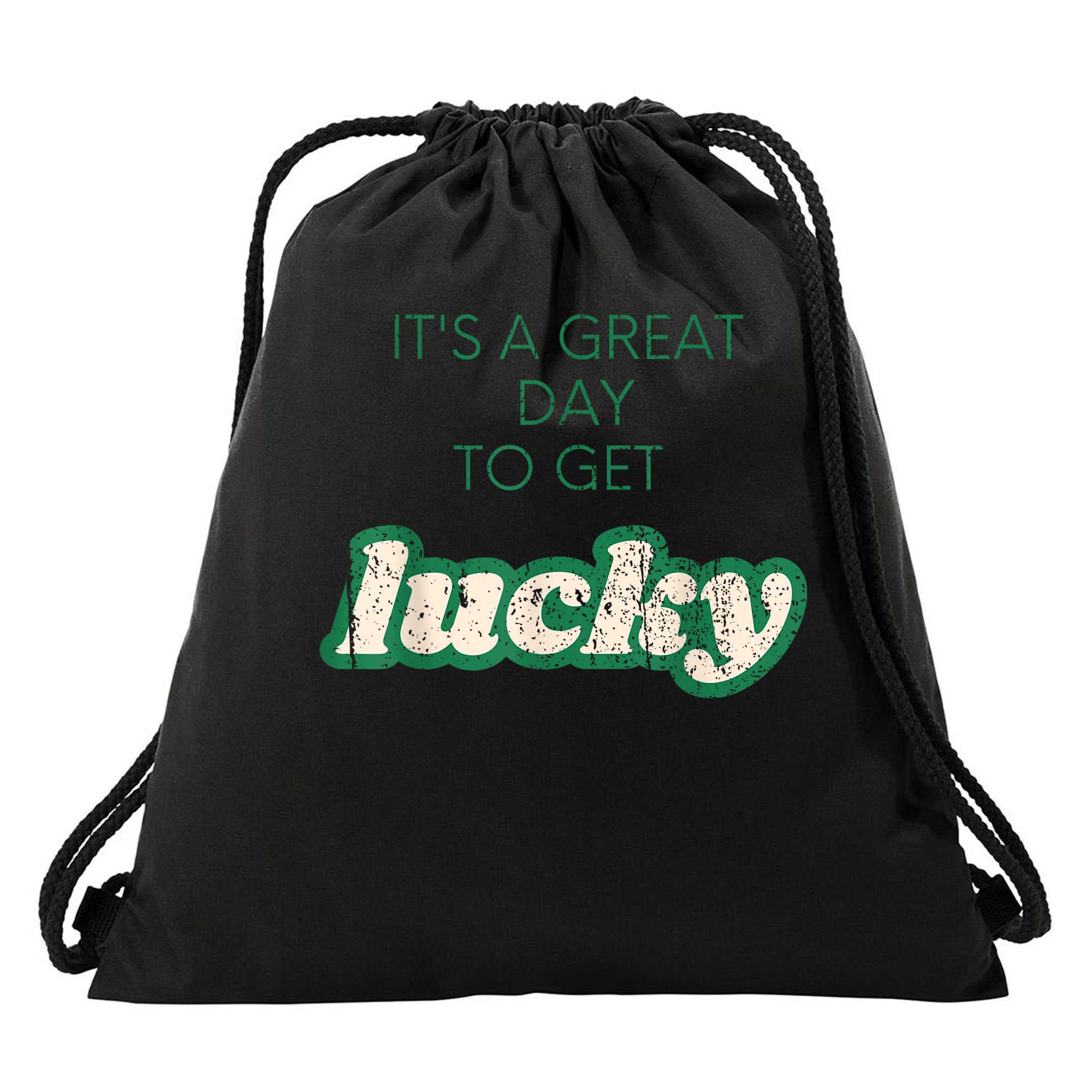 Get Lucky Design For Saint Patricks Day S S Girl Drawstring Bag