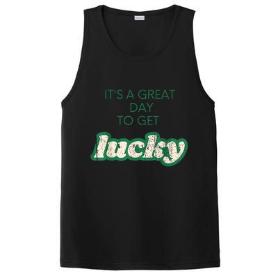 Get Lucky Design For Saint Patricks Day S S Girl PosiCharge Competitor Tank