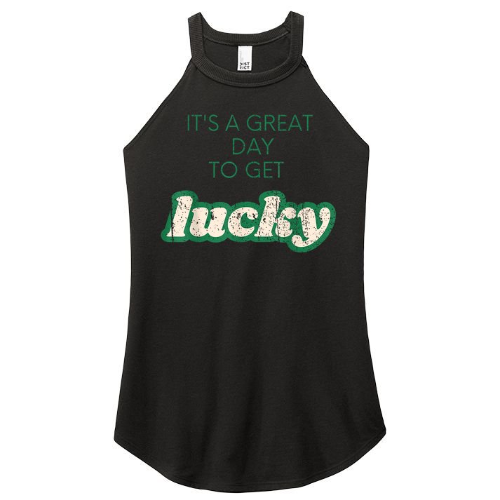 Get Lucky Design For Saint Patricks Day S S Girl Women's Perfect Tri Rocker Tank